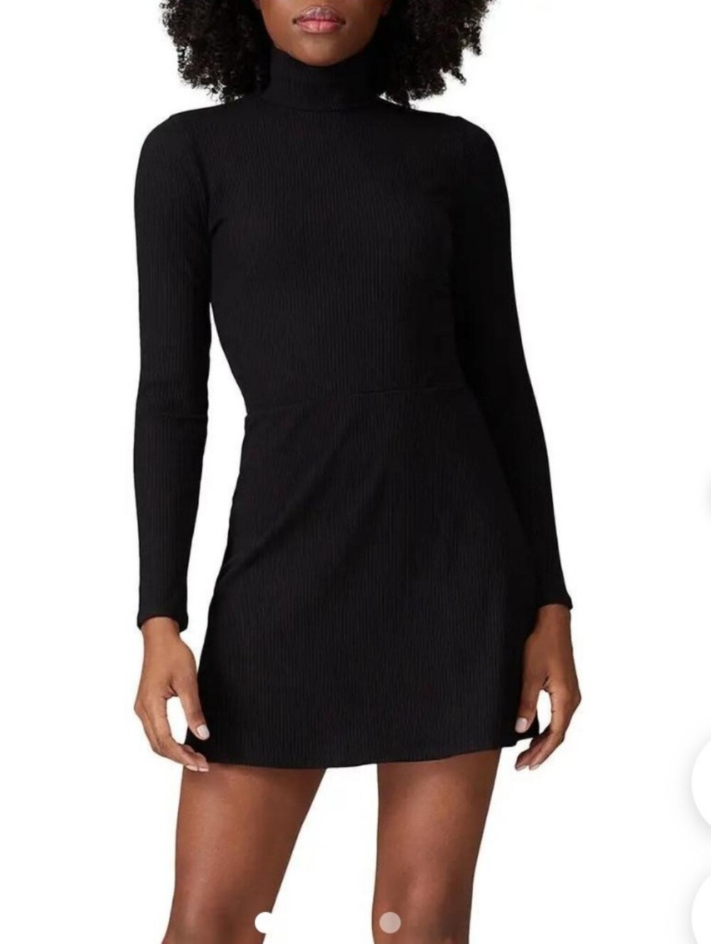 Reformation Mock Neck Black Mini Dress Small